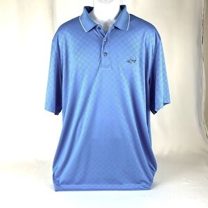 Men’s Greg Norman For Tasso Elba Golf Polo Short Sleeve Shirt XL Blue